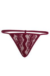 AXTZH Lace Nightwear Set with Robe & Thong NW X5527-SCARLET-F11N