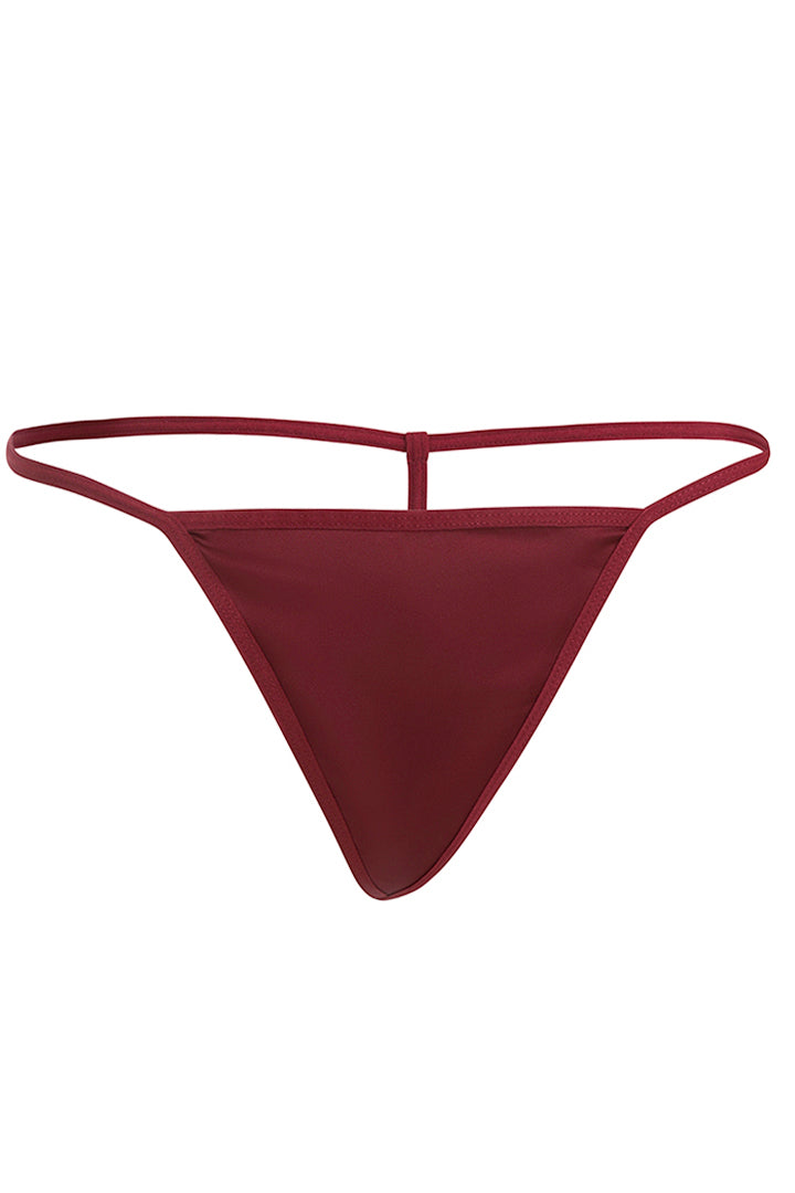 AXTZH Deep V Lace Nightwear Set with Thong NW X5529-SCARLET-F1S