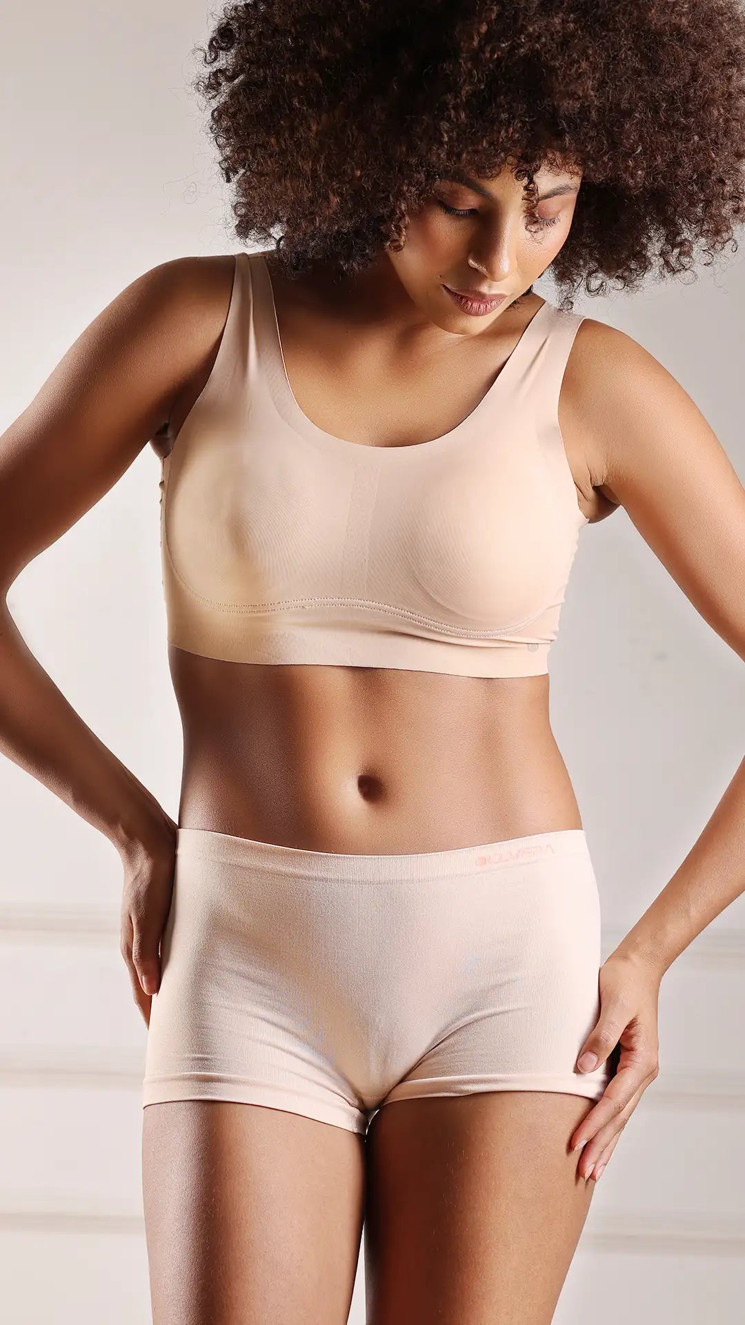 Savvyy PANTY-7XXXX8 UltraSoft Seamless Full Coverage Boyshort Panty With All Day Comfort - SKIN