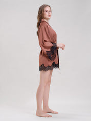 Mysthelle BRONZE ROBE WITH CAMI TOP & SHORTS