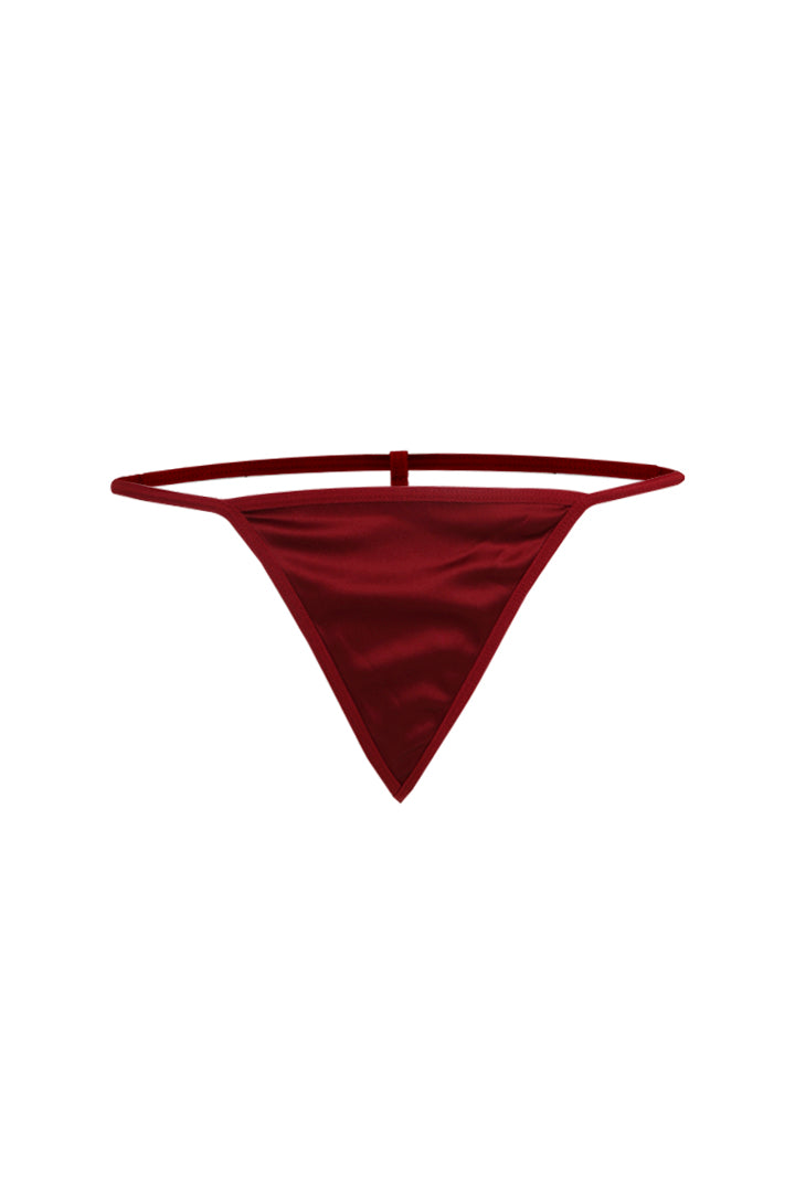 AXTZH3-Piece Lace Trim Nightwear Set for Women X5523-SCARLET-F11S