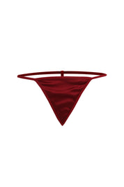 AXTZH3-Piece Lace Trim Nightwear Set for Women X5523-SCARLET-F11S