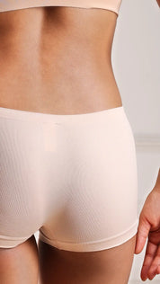 Savvyy PANTY-7XXXX8 UltraSoft Seamless Full Coverage Boyshort Panty With All Day Comfort - SKIN