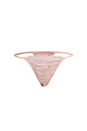 AXTZH Lace Trim Nightwear with Thong & Robe Set X9565-BLUSH-F11S