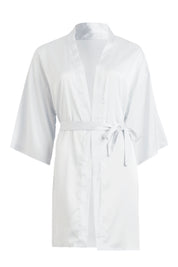 AXTZH Satin Nightwear Set with Robe NW X7306-SBLUE-F11S