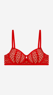 Net Wired Non-Padded Bra | Statement Lingerie