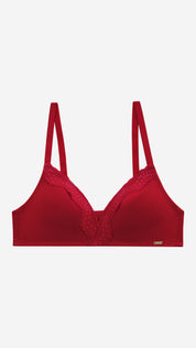Lace Edge Padded Non-Wired Bra | Relaxed Chic Bra