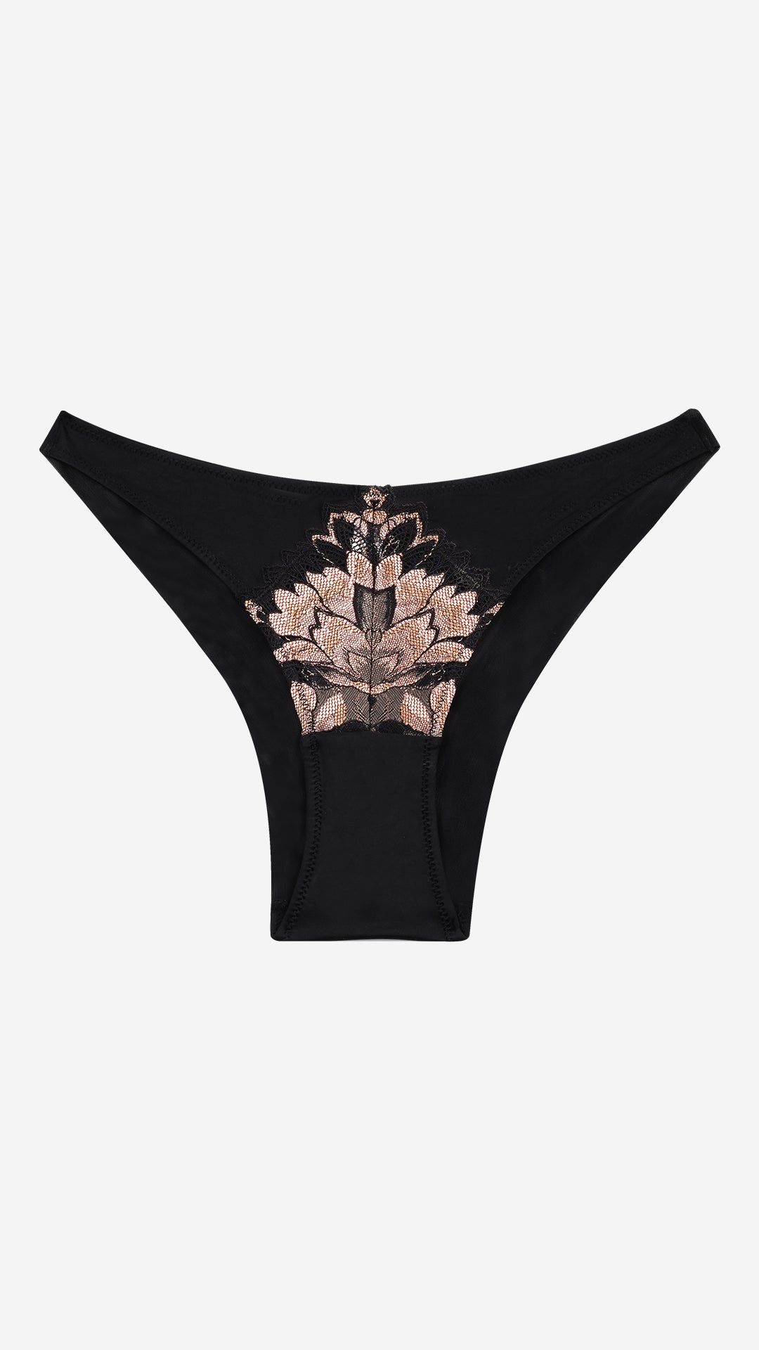 Botanical Lace Bikini Panty | Low-Rise Net Brief