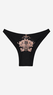 Botanical Lace Bikini Panty | Low-Rise Net Brief