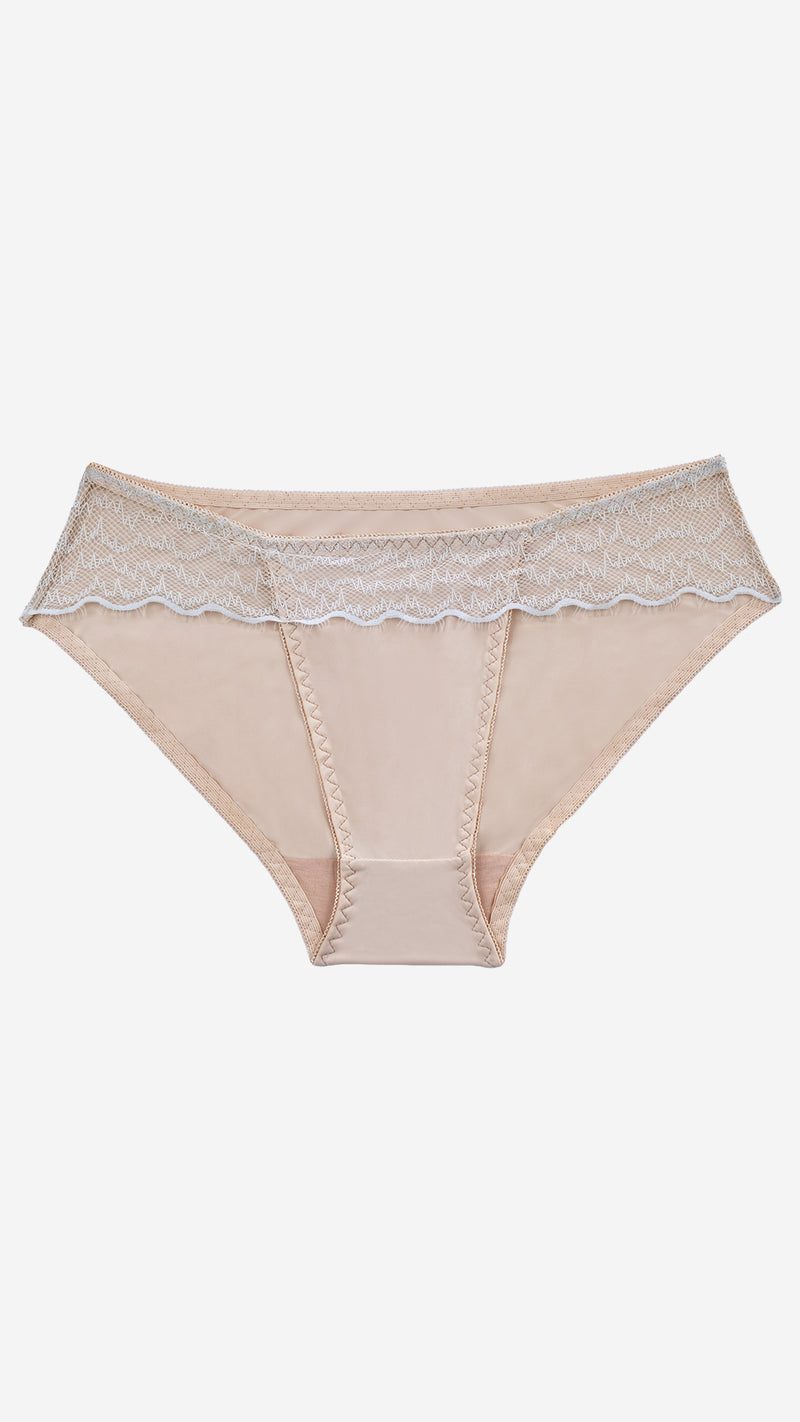Classic Brief with Lace Waistband | Lace Trim Panty