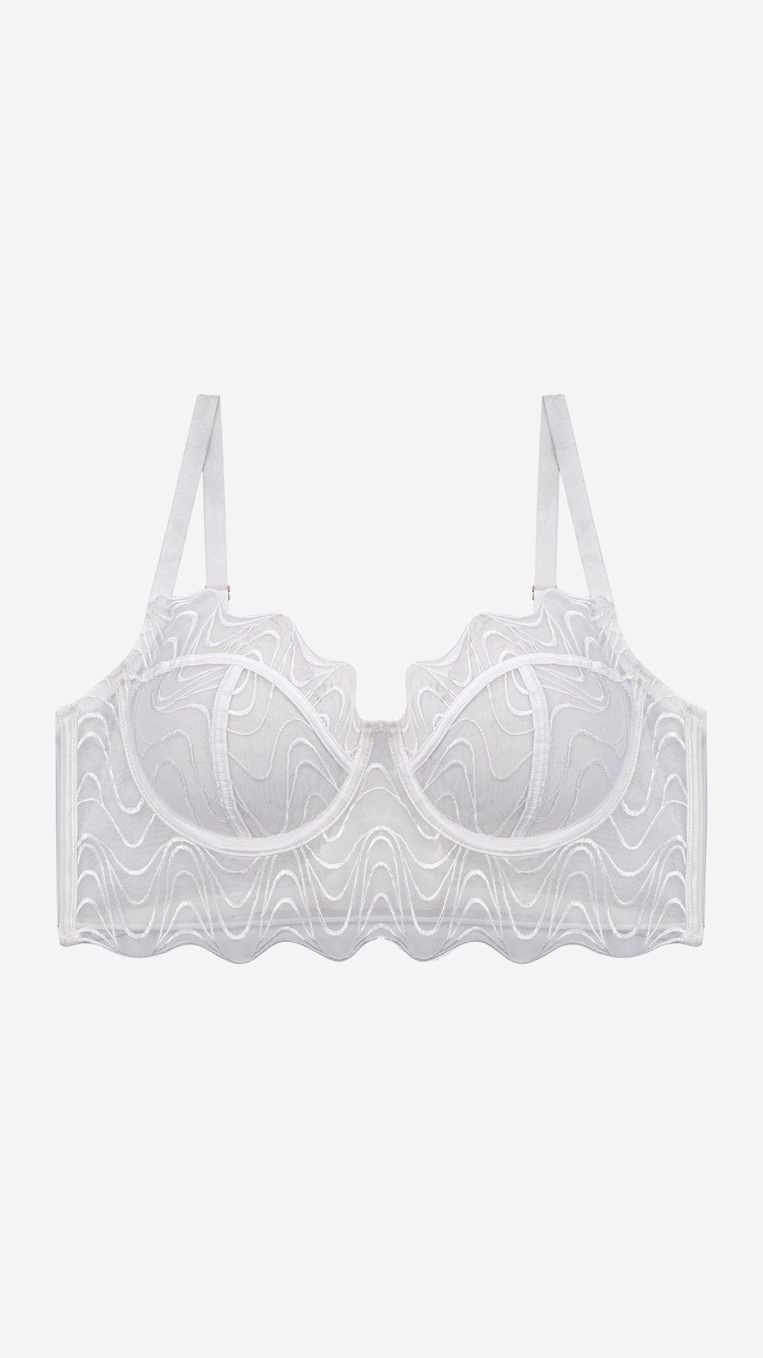Sheer Mesh Longline Bra | Wired Non-Padded Net Bralette