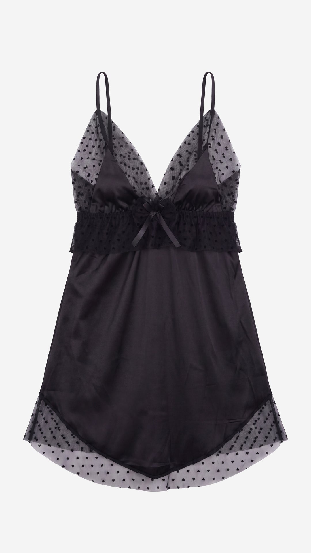 Satin & Sheer Mesh Peplum Babydoll | Statement Lingerie