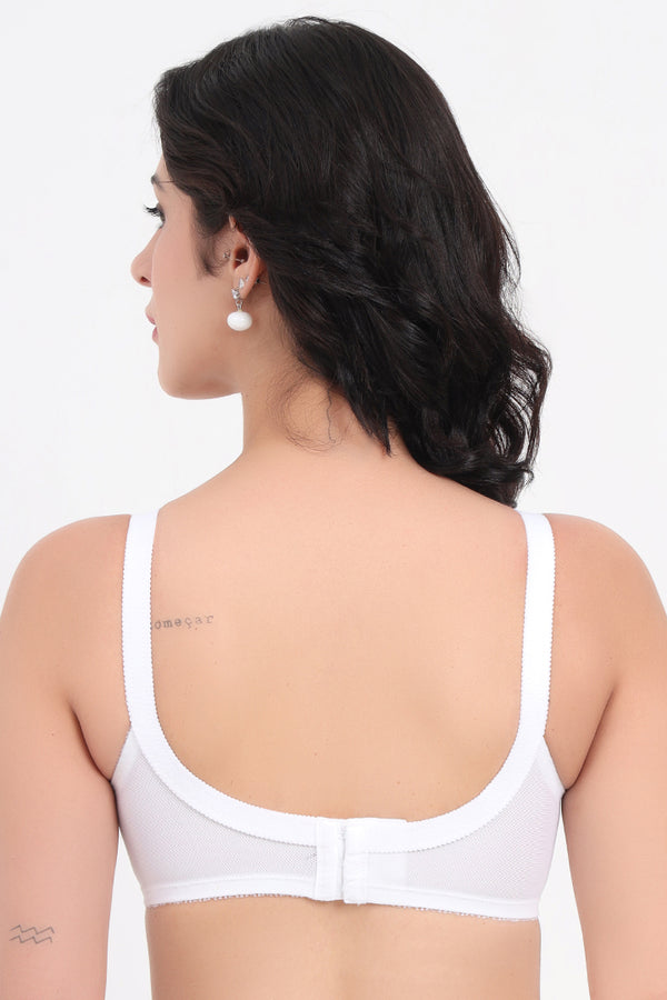 TRIUMPH-20I319 White Doreen Wireless Non Padded Full Coverage Support Big-Cup Classics Bra