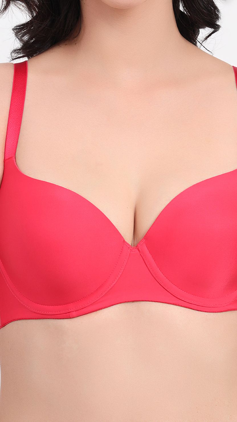 Triumph Pink Invisible Support Wired Padded T-Shirt Bra