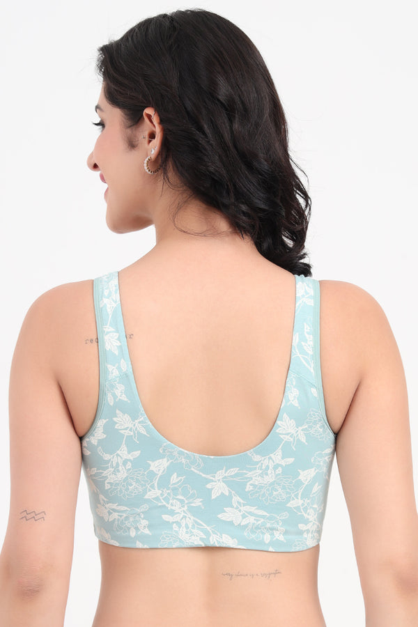 AMANTE BRA -BRA78801 All Day Lounge Solid Non Padded Non-Wired Jiao Floral Print Bra