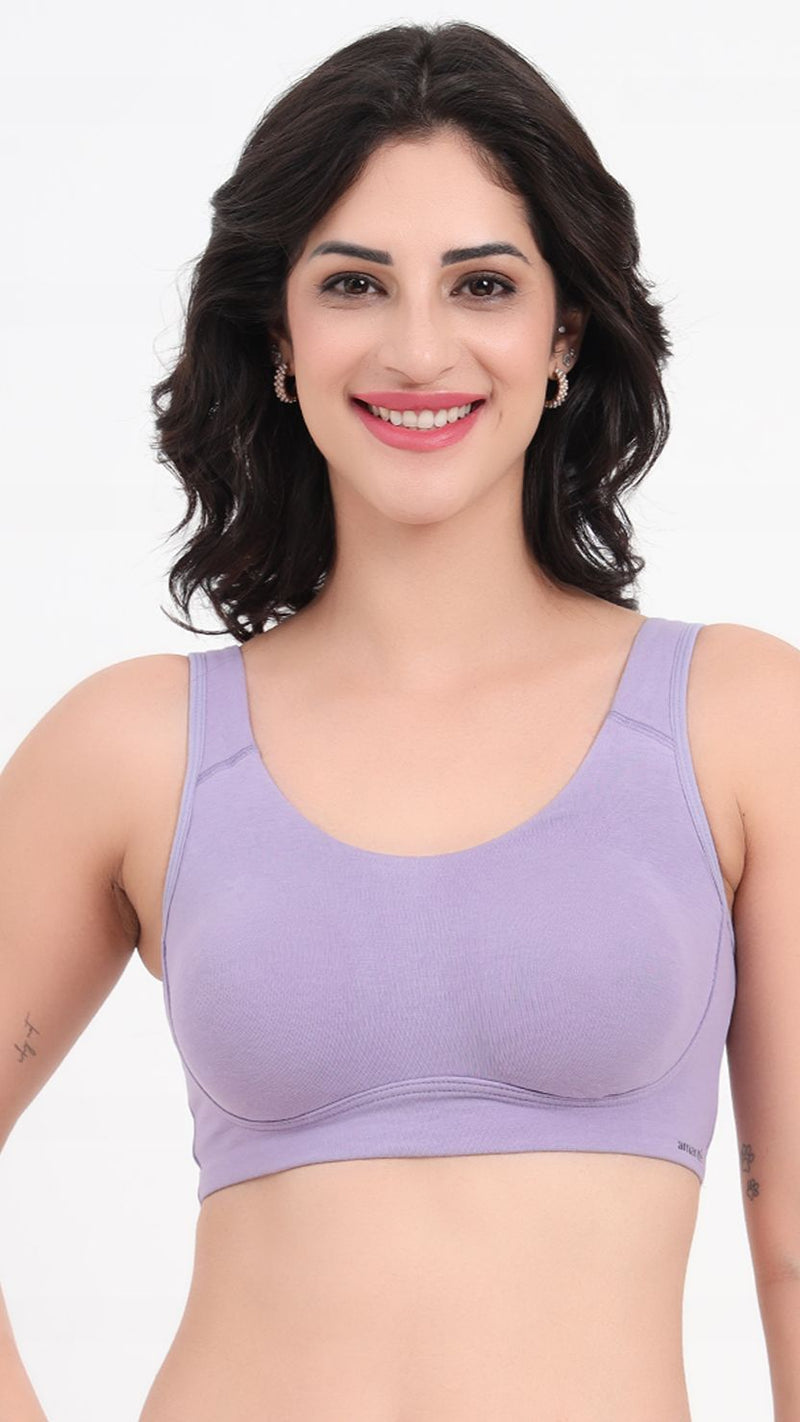 Amante Non-Padded Wireless Curved Seam Lounge Bra