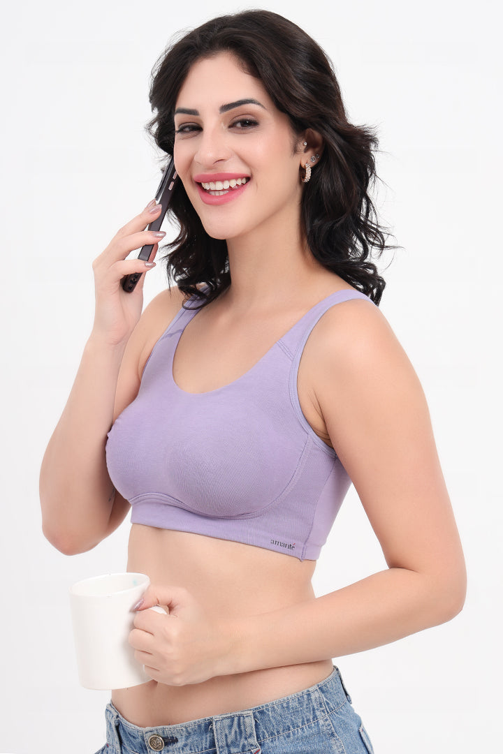 AMANTE BRA -BRA78801 All Day Lounge Solid Non Padded Non-Wired Daybreak Bra