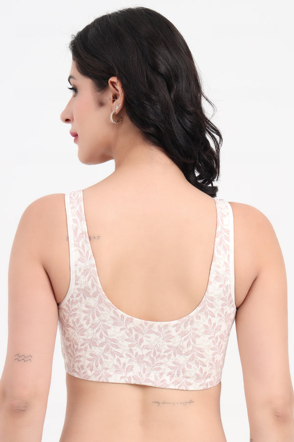 AMANTE BRA -BRA78801 All Day Lounge Solid Non Padded Non-Wired Henrietta Floral Print Bra