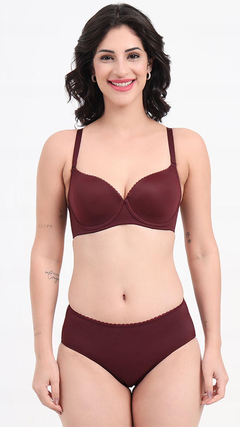 Triumph Brown Plain Wireless Padded T-Shirt Bra
