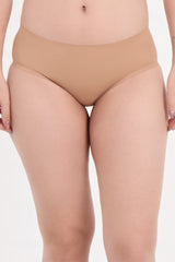 AMANTE PAN11412-MACAROON VANISH SOLID LOW RISE HIPSTER SEAMLESS PANTY
