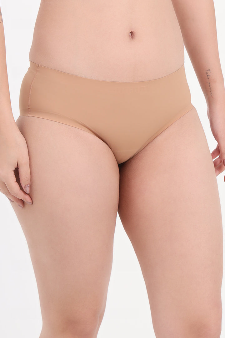 AMANTE PAN11412-MACAROON VANISH SOLID LOW RISE HIPSTER SEAMLESS PANTY