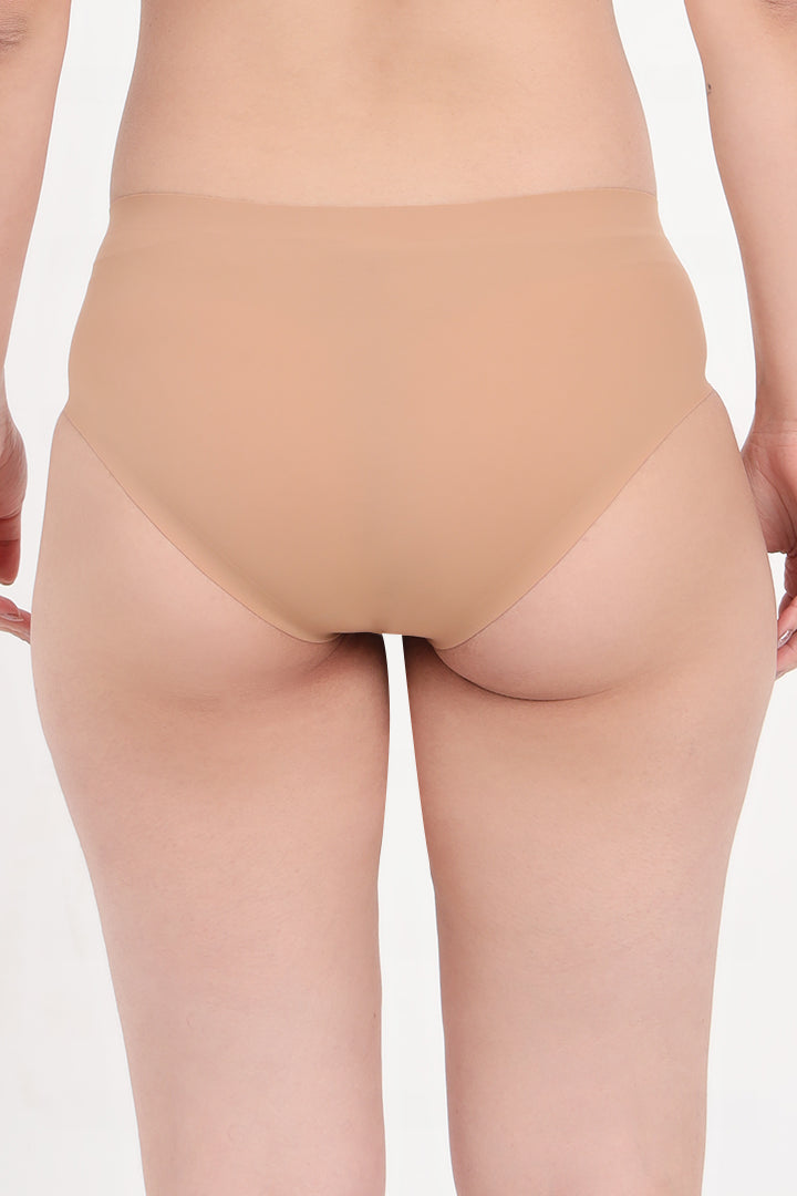 AMANTE PAN11412-MACAROON VANISH SOLID LOW RISE HIPSTER SEAMLESS PANTY