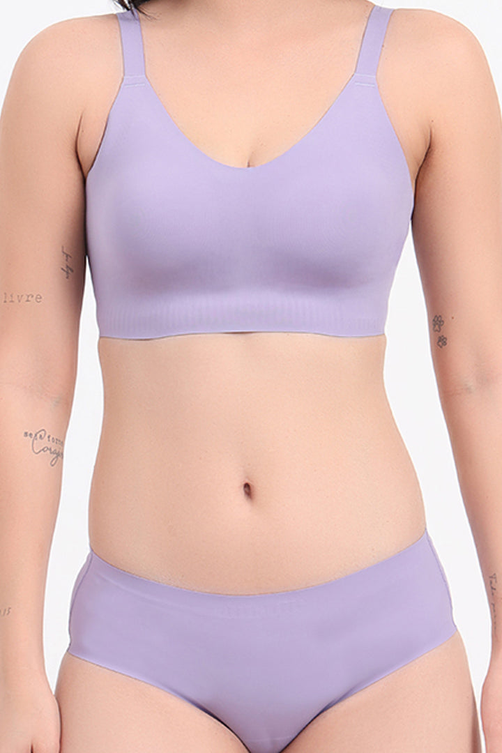 AMANTE BRA-BRA02001 Day Break Amante Non Padded Non Wired Full Coverage Invisible Support Seamless Adjustable Straps Skins Invisi Support Minimizer Bra