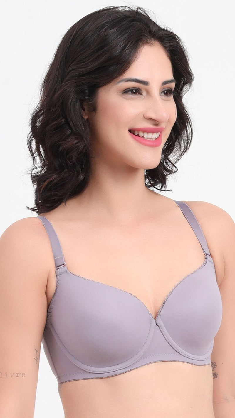 Triumph Grey Plain Wireless Padded T-Shirt Bra