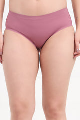 AMANTE PAN11412-MELLOW MAUVE VANISH SOLID LOW RISE HIPSTER SEAMLESS PANTY