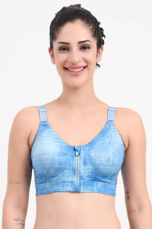 Geometric Abstract Print AMANTE BRA-ABR01001 Energize Intense Sports Bra