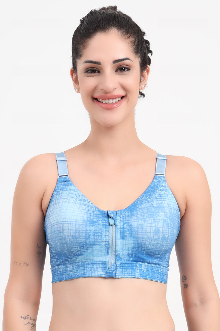 Geometric Abstract Print AMANTE BRA-ABR01001 Energize Intense Sports Bra