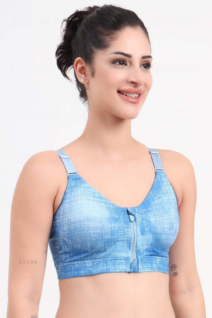 Geometric Abstract Print AMANTE BRA-ABR01001 Energize Intense Sports Bra