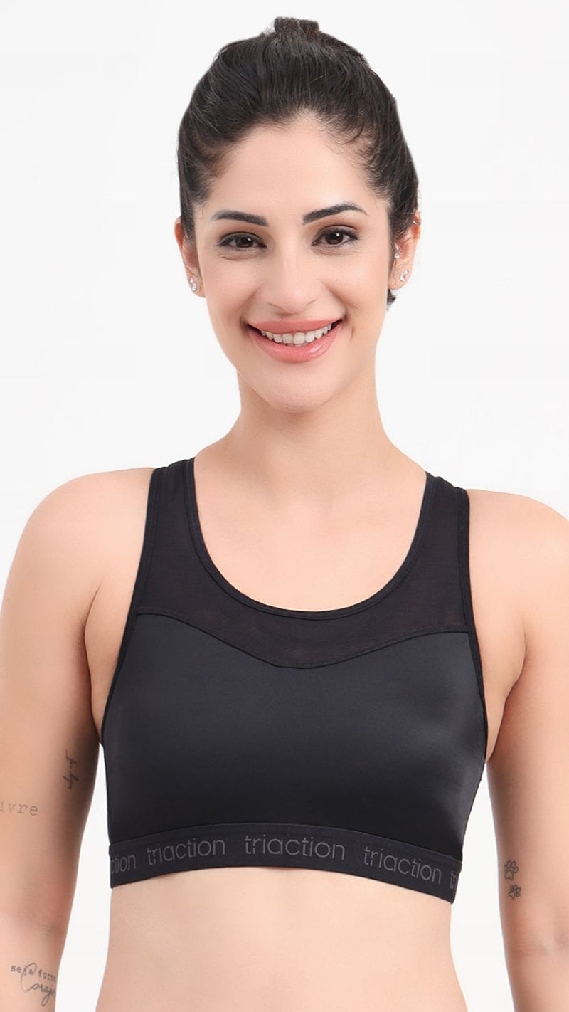 Triumph Black Balance Racerback Sports Bra