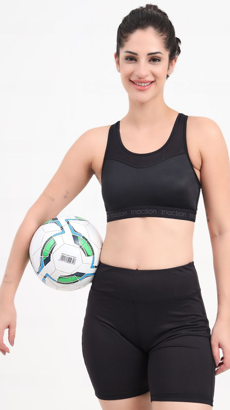 Triumph Black Balance Racerback Sports Bra