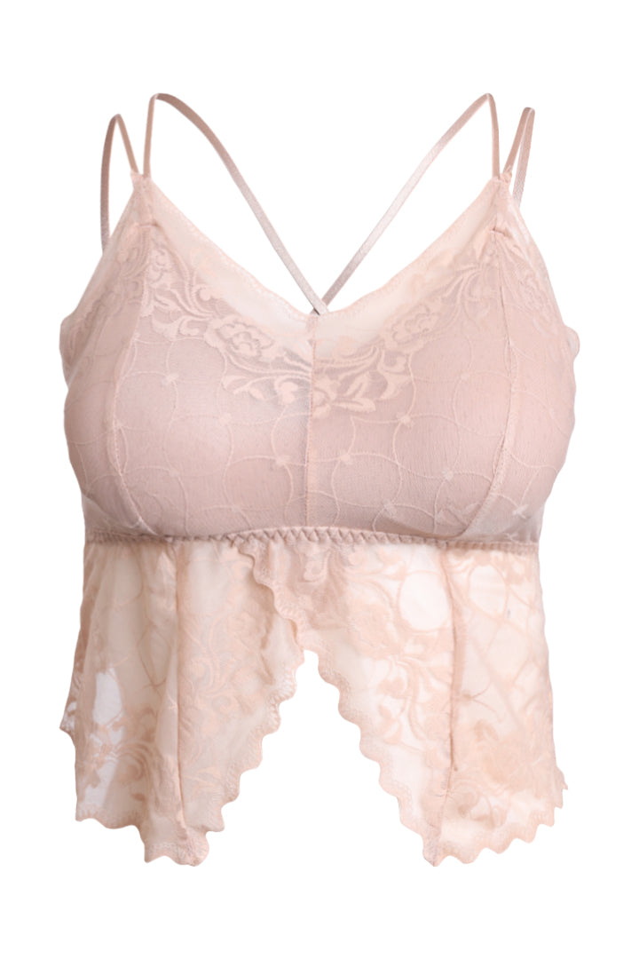 AXTZH Luxe Lace Bridal Bralette – Flirt Meets Function X2298-PEANUT-CN124