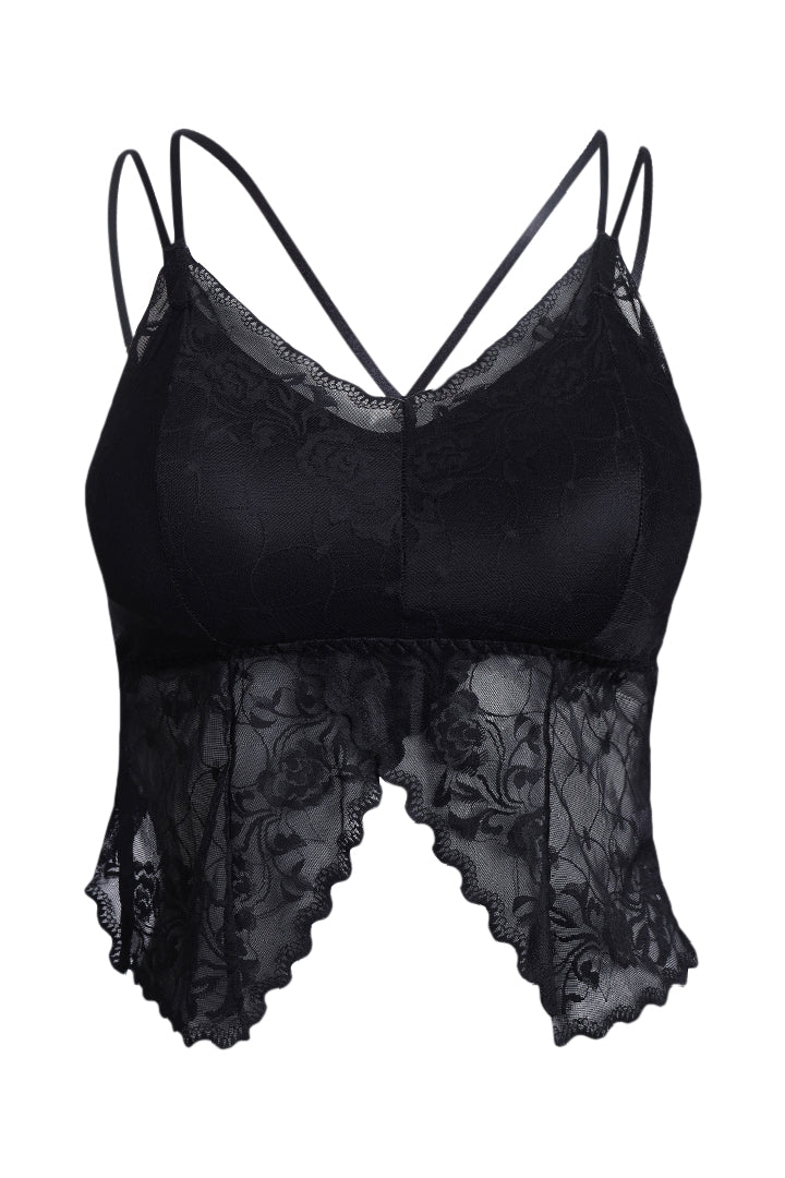 AXTZH Luxe Lace Bridal Bralette – Flirt Meets Function X2298-BLACK-CN124