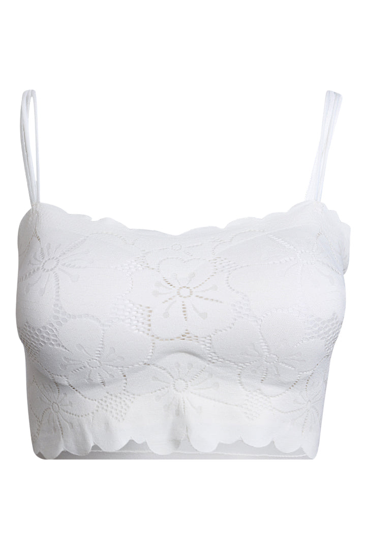 AXTZH Floral Lace Bralette BLET X2095-IVORY-CN022