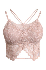 AXTZH FLORAL LACE BRIDAL BRALETTE TOP X2325-PEANUT-CN124
