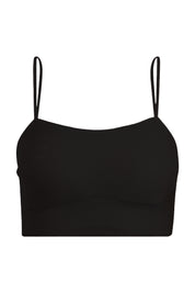 AXTZH TEXTURED SPAGHETTI STRAP BRALETTE BLET X5080-BLACK-CP021
