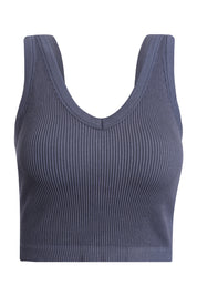 AXTIZH Women’s Ribbed Seamless Cami Bra X0009-SGREY-CV007