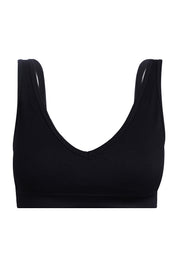 AXTZH Seamless V-Neck Bralette BLET X0031-BLACK-CV005