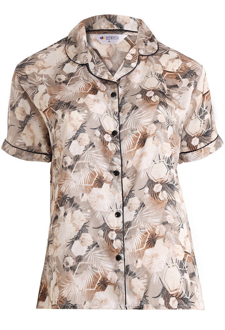 ANGELS Floral Satin Pyjama Set NIGHTWEAR AZPRINT-BEGPR-C2S