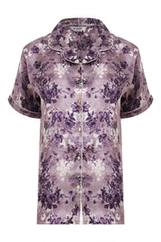 ANGELS Floral Satin Pyjama Set NIGHTWEAR AZPRINT-PURPR-C2S