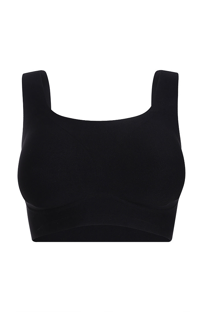 AXTZH SCOOP NECK COMFORT BRALETTE BLET X2363-BLACK-CP005