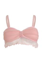 AXTZH Mesh Trim Ruffle Bra AB0006-BLUSH-CN002