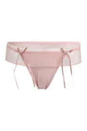 AXTZH Sheer Trim Bow Detail Panty PSET AP0006-BLUSH
