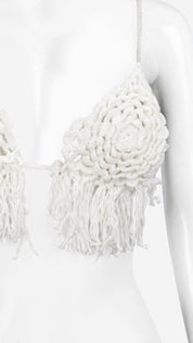 Crochet Fringe Bralette & Bottom Set | 2Pc Beachwear