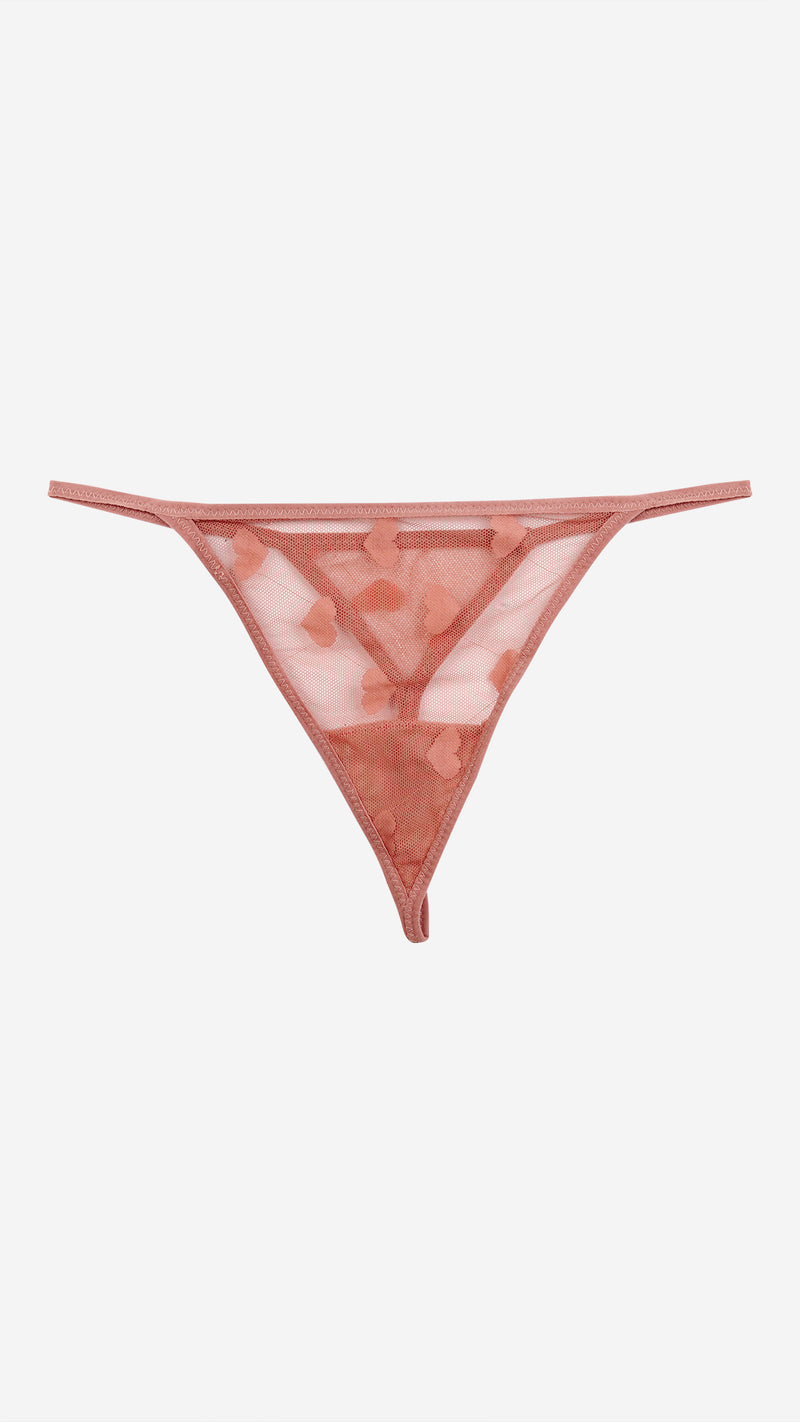 Padded Wired Babydoll | Power Net Self-Design Heart Lingerie
