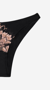 Botanical Lace Bikini Panty | Low-Rise Net Brief