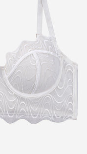 Sheer Mesh Longline Bra | Wired Non-Padded Net Bralette